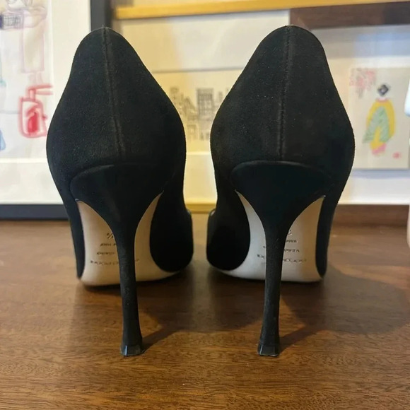 SERGIO ROSSI EUC Godiva Black Suede Pumps Heels Stilettos 38.5 - Picture 5 of 8